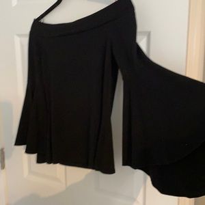 Express off the shoulder bell bottom sleeve top